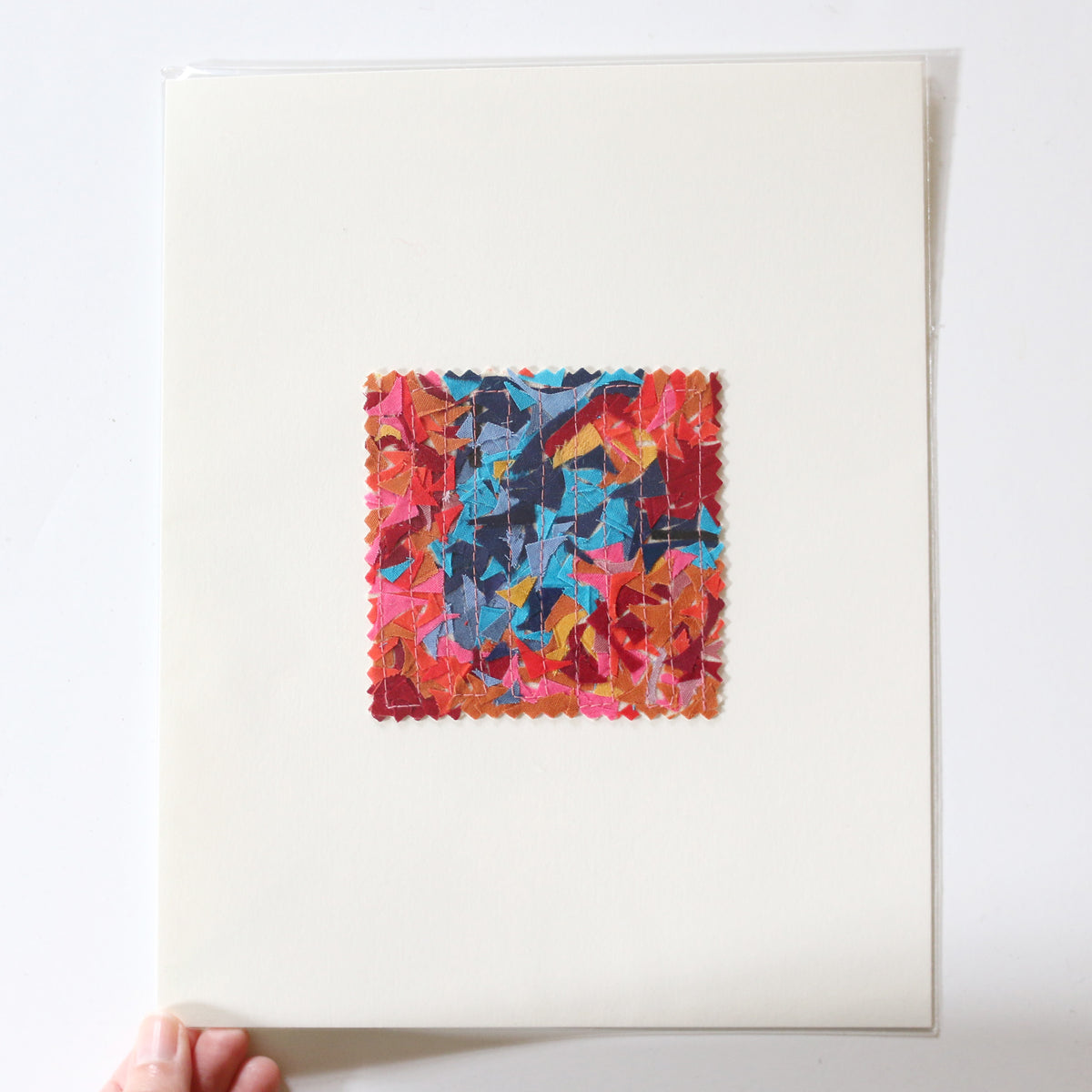 Textile Art Collage 8" x 10" Unframed (Remnant) Ashdel