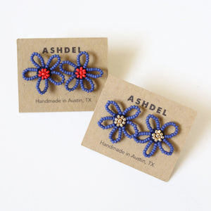 Beaded Flower Studs