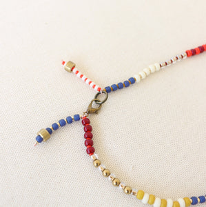 Beaded Stripe Necklace 18"