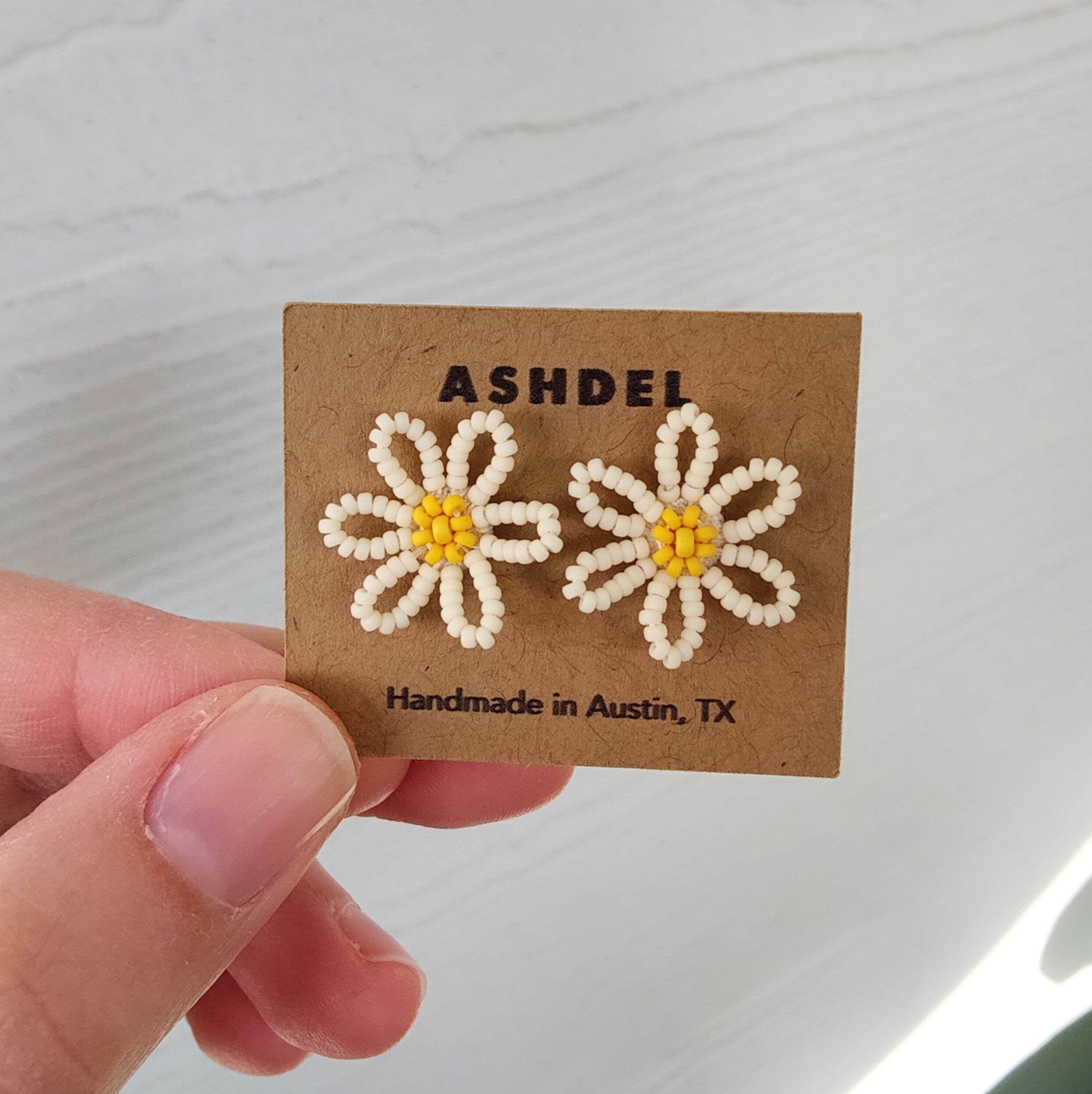 Beaded Flower Studs