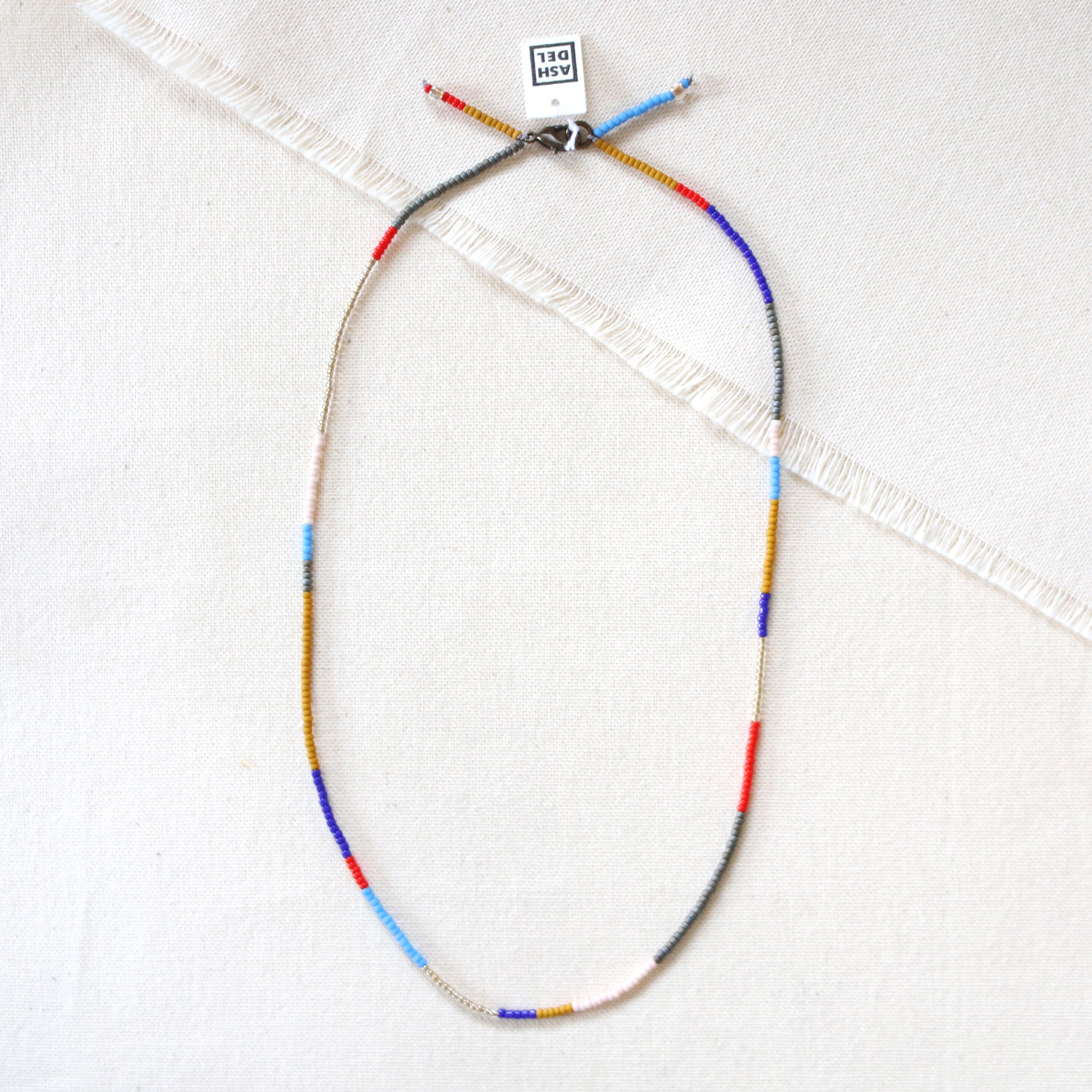 Beaded Necklace 18" (Primaries)