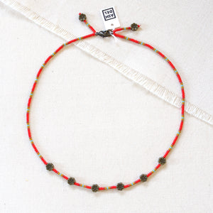 Choker Necklace (Floral Stripe)