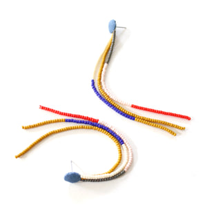 Line Drop Studs (Denim)